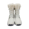 Womens Cold Resistant Slip-resistant Waterproof Leather Boots-Off White