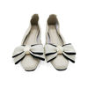 Egg Roll - Women's Foldable Flexy Soft Lambskin/ Pigskin Leather Flat Casual Shoes-Creamy White