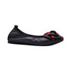 Egg Roll - Women's Foldable Flexy Soft Lambskin/ Pigskin Leather Flat Casual Shoes-Black