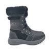 Womens Cold Resistant Slip-resistant Waterproof Leather Boots-Black