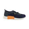 Mens Casual Toggle Lace Up Mesh Shoes-Navy Blue