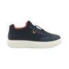 Mens Casual All-Match Leather Mesh Shoes-Navy Blue